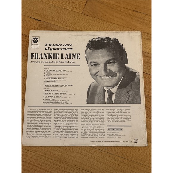 Frankie Laine- I'll‎ Take Care Of Your Cares Country 1967 ABCS-604 Vinyl 12'' - Picture 5 of 9